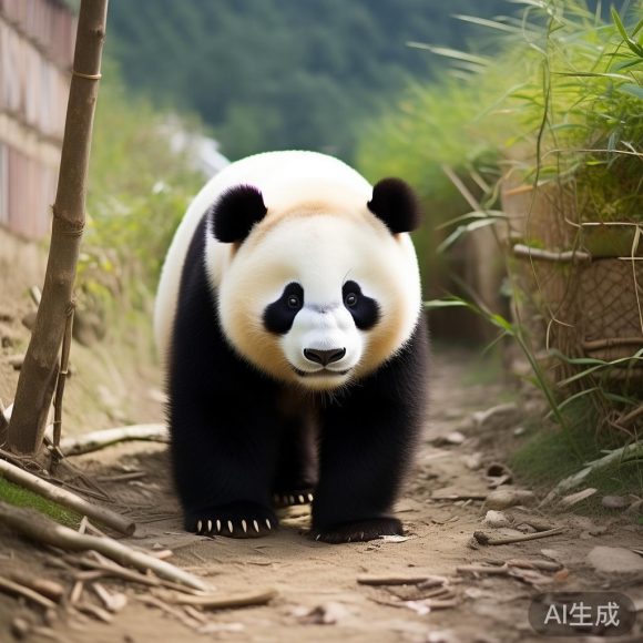 野生大熊猫造访居民区：当国宝成了“邻家萌宠”